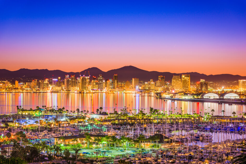 San Diego, California, USA downtown city skyline.